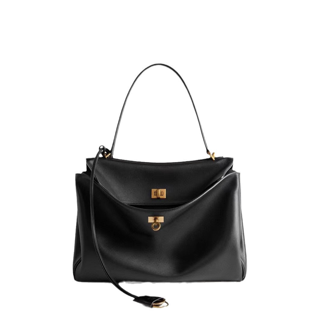 Women's Capacity Commuter First Layer Cowhide Idle Tote Bags