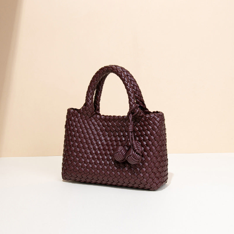 Women's Texture Hand-woven Fashionable Stylish Pairs Of Hand-held Handbags