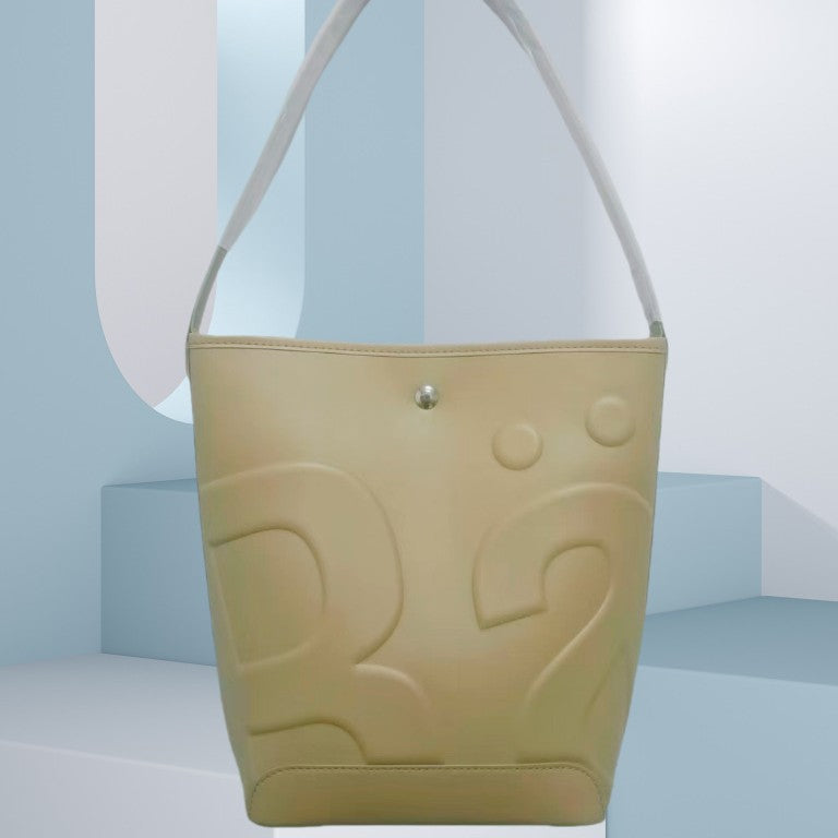 Autumn Thailand Niche Letter Embossed Fashion Bucket Bags