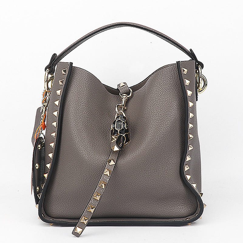 Women's Attractive Genuine Leather Litchi Pattern Shoulder Bags