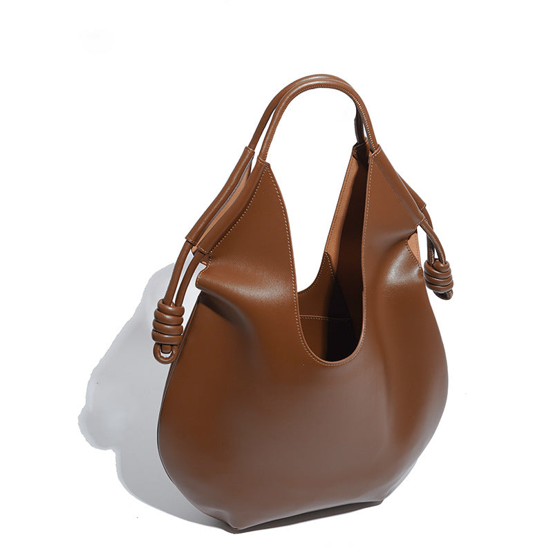 Women's Genuine Leather Underarm Autumn Large Capacity Solid Armpit Bags