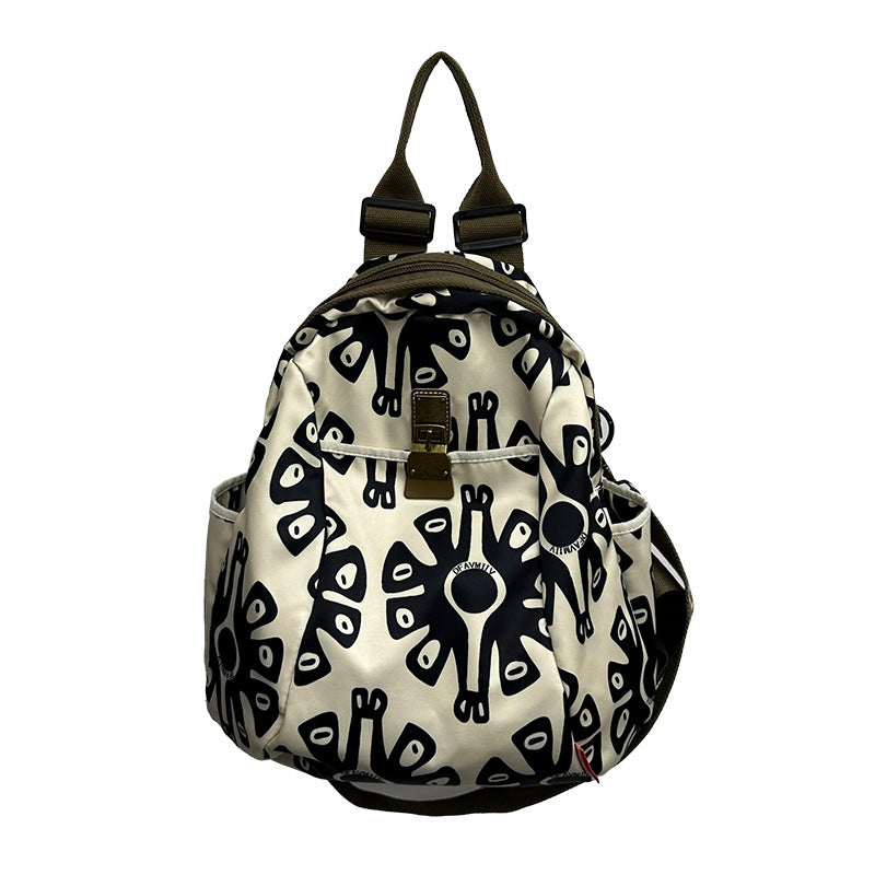 Women's Octopus Fashion Canvas Short Distance Leisure Backpacks