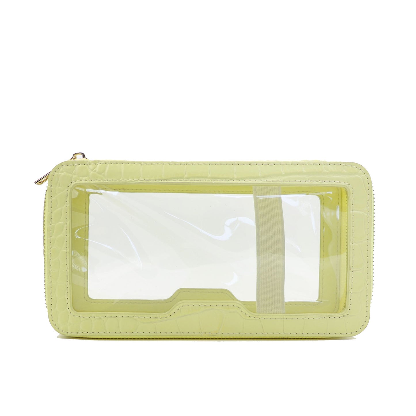 Leather Transparent Waterproof Portable Toiletry Double Cosmetic Bags