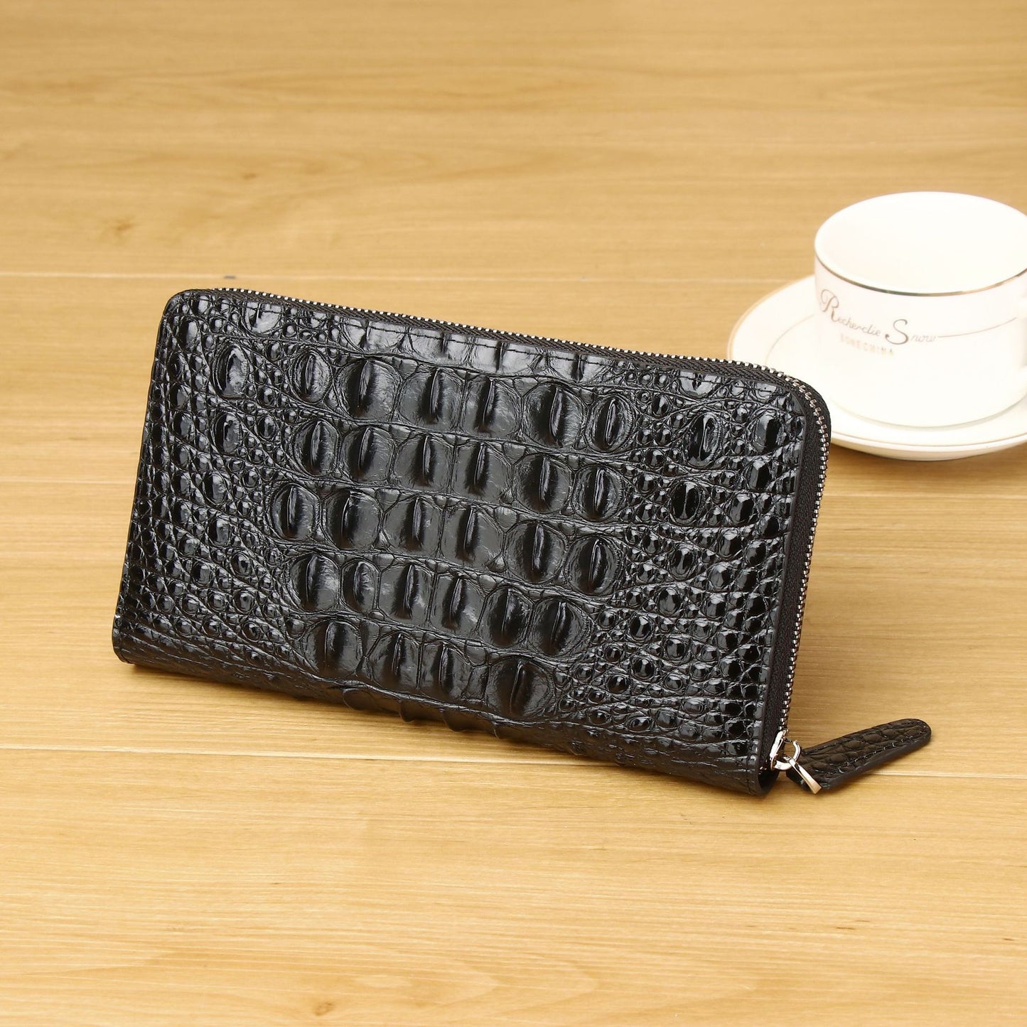 Men's Crocodile Pattern Multiple Slots Fashion Men's Handbags
