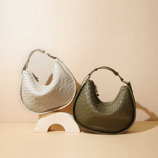 Braided Leather Selenodont Early Spring Fashion Genuine Armpit Bags