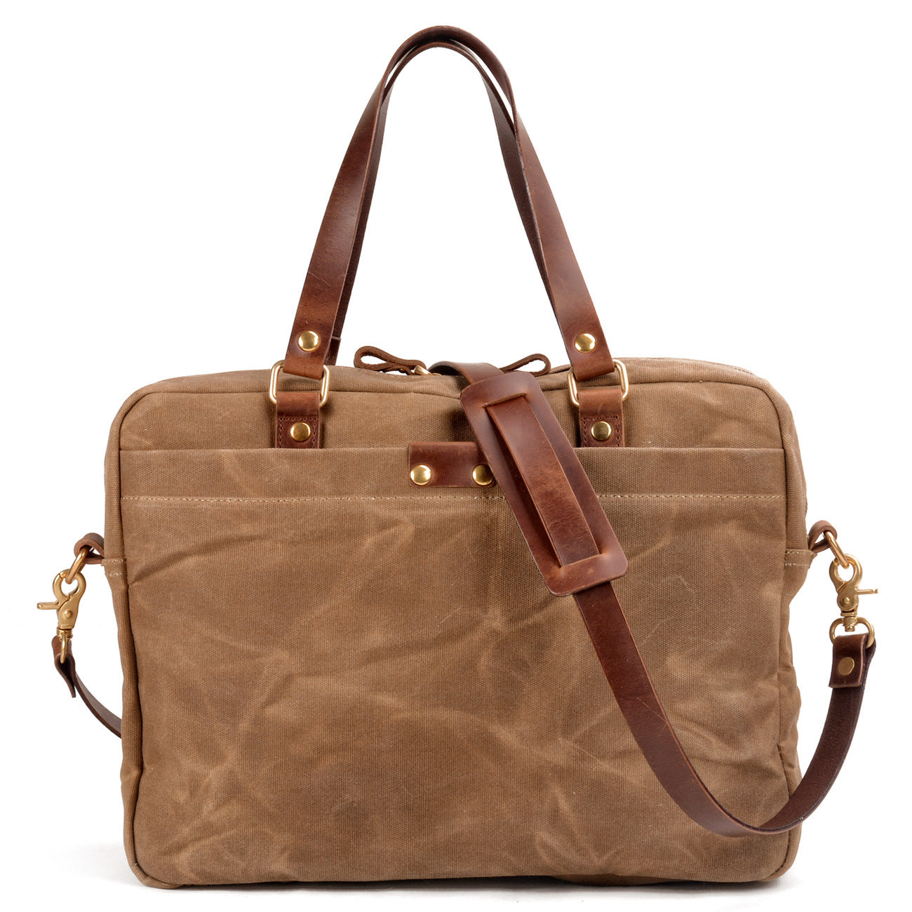 Men's Wax Canvas Leather Business Computer File Men's Briefcases