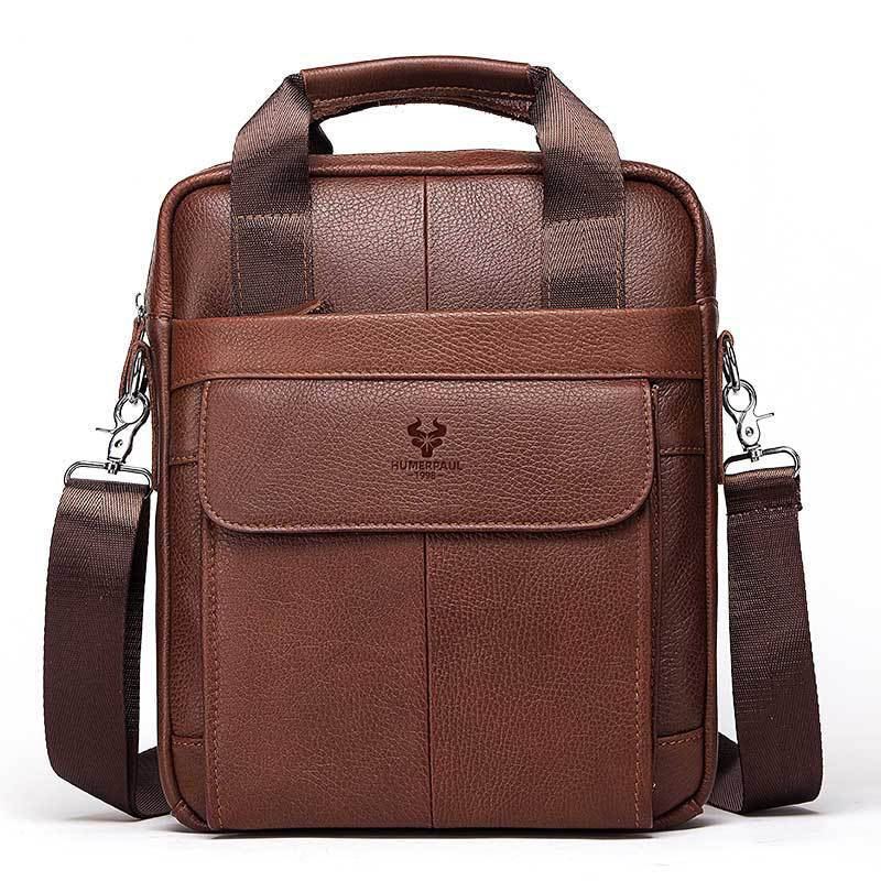 Men's Paul Business Commute Leather First Layer Men's Shoulder Bags