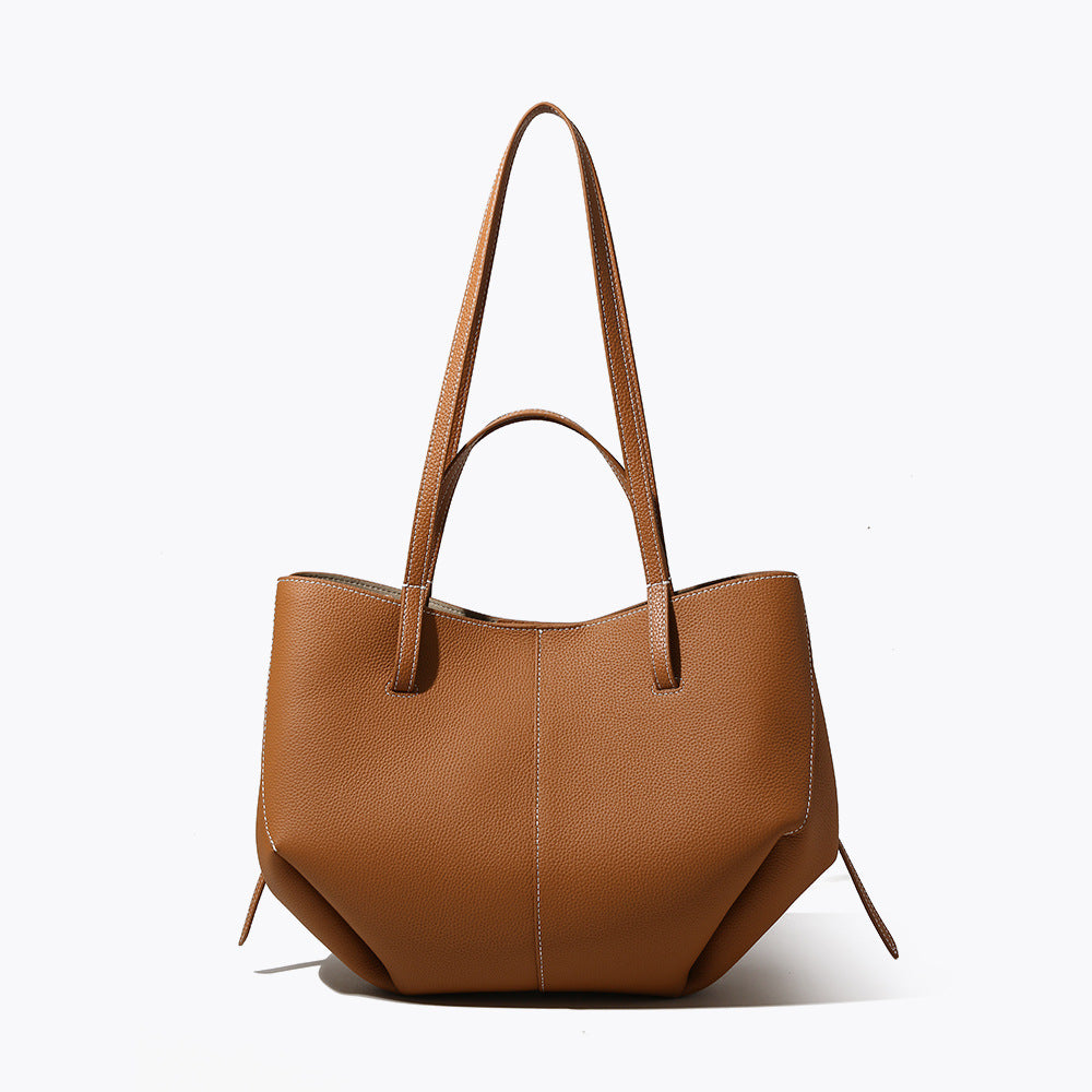 Women's Capacity High-grade First Layer Cowhide Underarm Bags