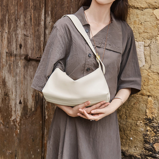 Women's Underarm Summer Niche High-grade Baguette Genuine Shoulder Bags