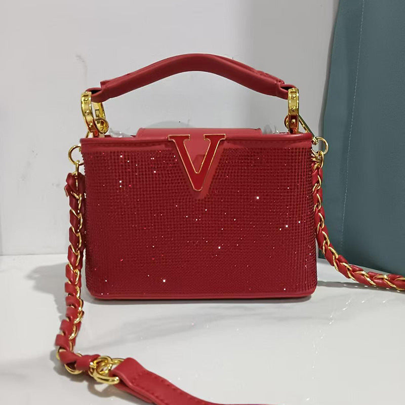 Women's Graceful Chaise Retro Diamonds Fashion Crossbody Bags
