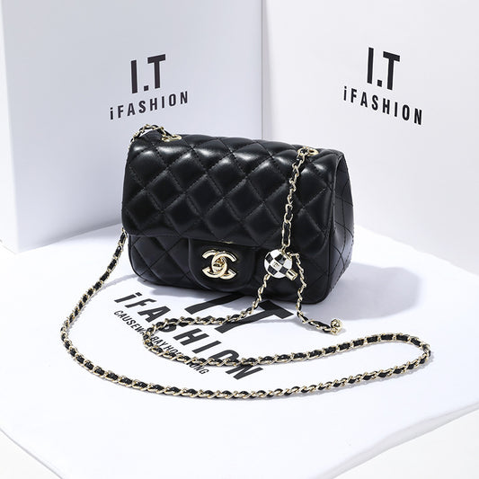 Women's Classic Style Rhombus Chain Fat Underarm Crossbody Bags