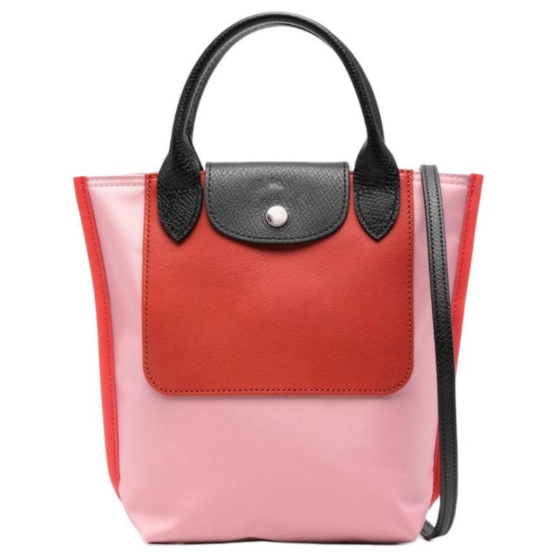 Women's French Dragon Color Matching Large Capacity Handbags