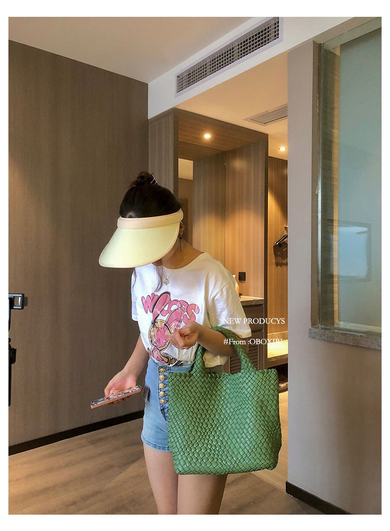 Women's Handmade Woven Portable Large Capacity Tote Bags