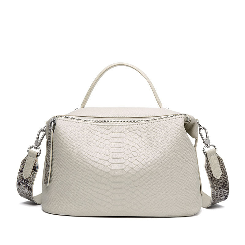 Women's Versatile Cowhide Retro Fashionable Join Shoulder Bags