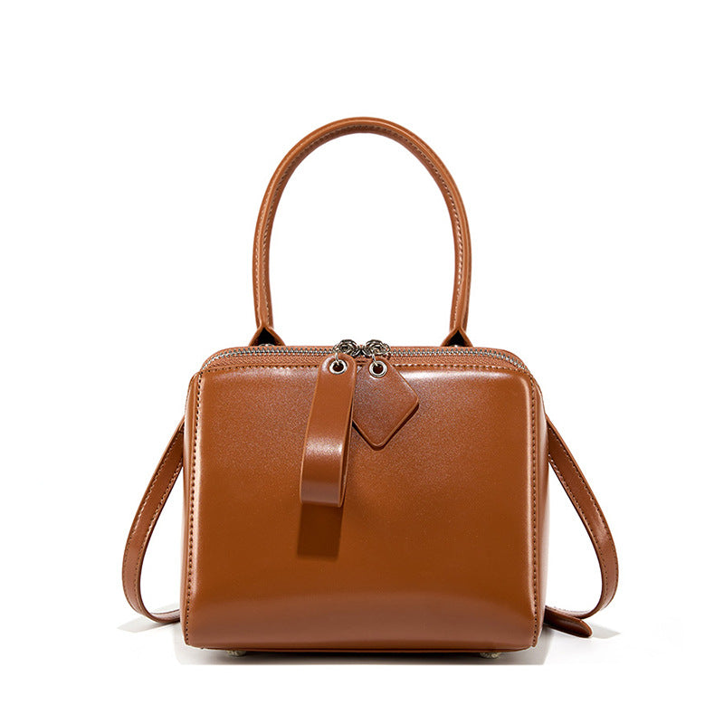 Cowhide Today Popular Advanced Texture French Shoulder Bags