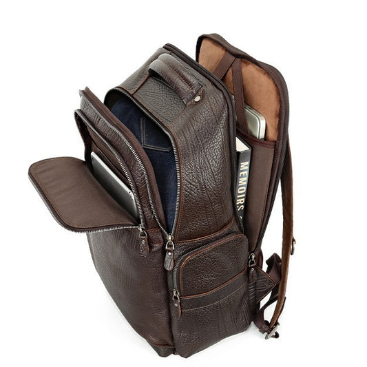 Men's Capacity High-grade Leather First Layer Cowhide Backpacks