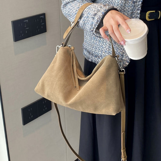 Cowhide Frosted Soft High-grade Sense Niche Dumpling Popular Fashion Shoulder Bags