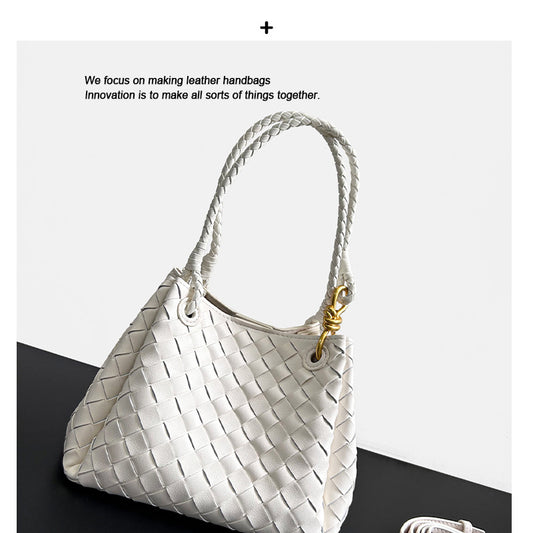 Authentic Leather Weave Parachute Shu Portable Vegetable Bags