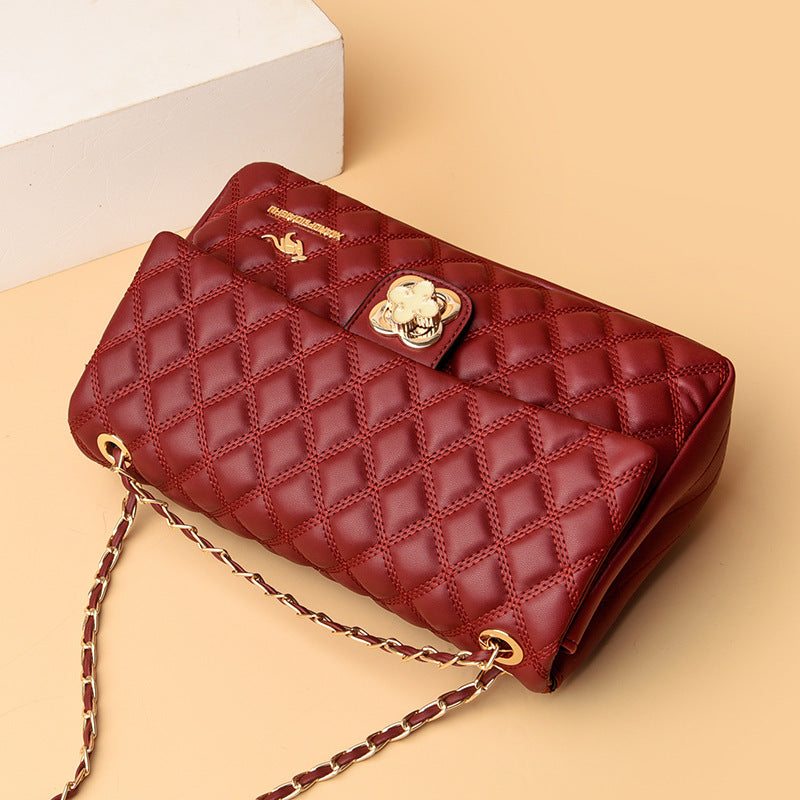 Women's Diamond Chain Korean Dignified Portable Fashion Shoulder Bags