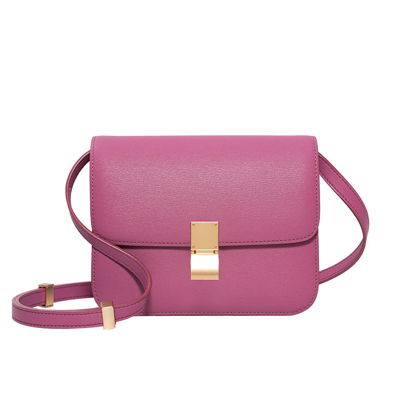 Women's Genuine Leather Retro Light Luxury Minority Joker Small Square Bags