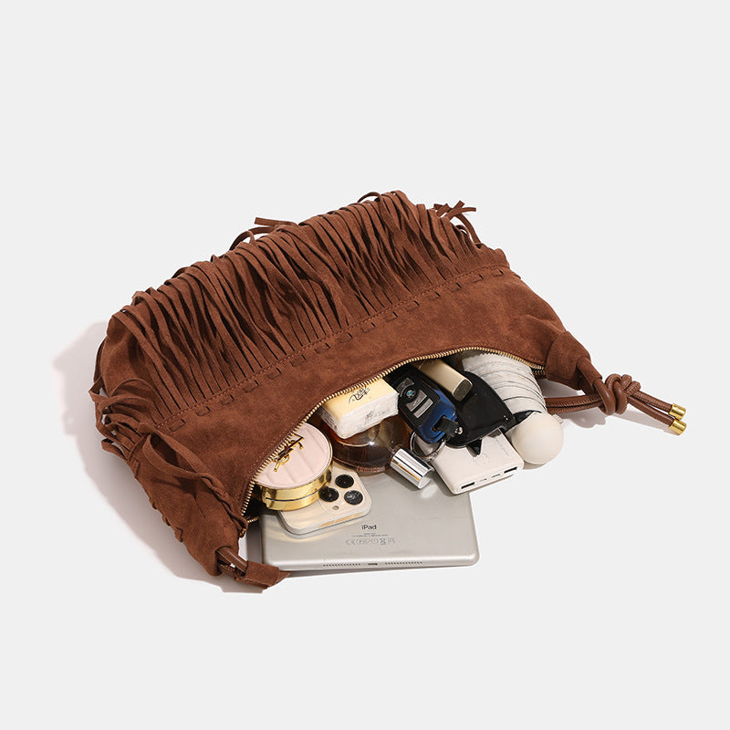 Bohemian Style Matte Tassel Large Capacity Tote Bags