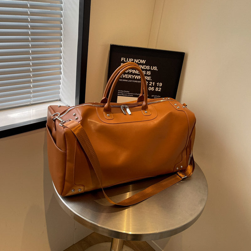 Women's & Men's & Style Rivet Boarding Large Capacity Travel Bags