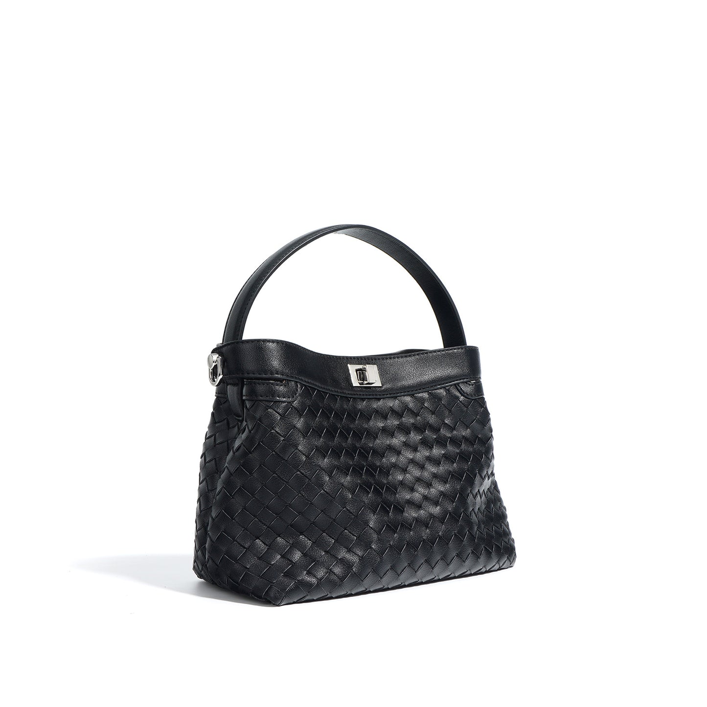 Women's Braided Leather Stylish Textured Commuter Portable Shoulder Bags