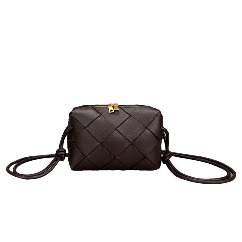 Fashion Cowhide Hand-woven Bends Hitches Portable Shoulder Bags
