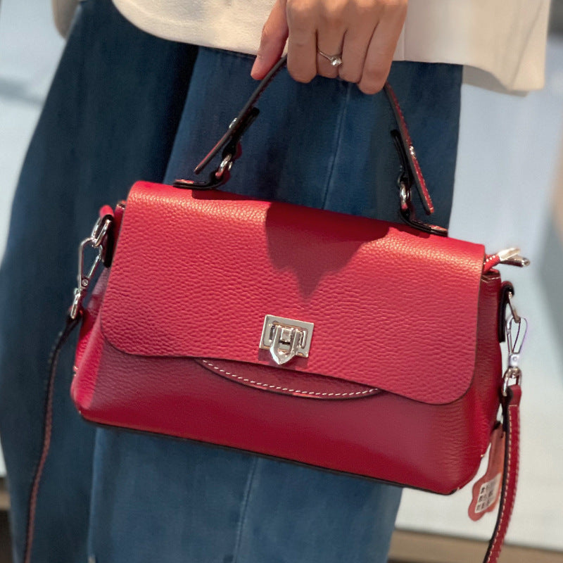 Women's Leather Fashion Design Versatile First Layer Crossbody Bags