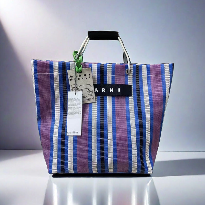 Xi Straw Woven Leisure Shopping Colorful Handbags