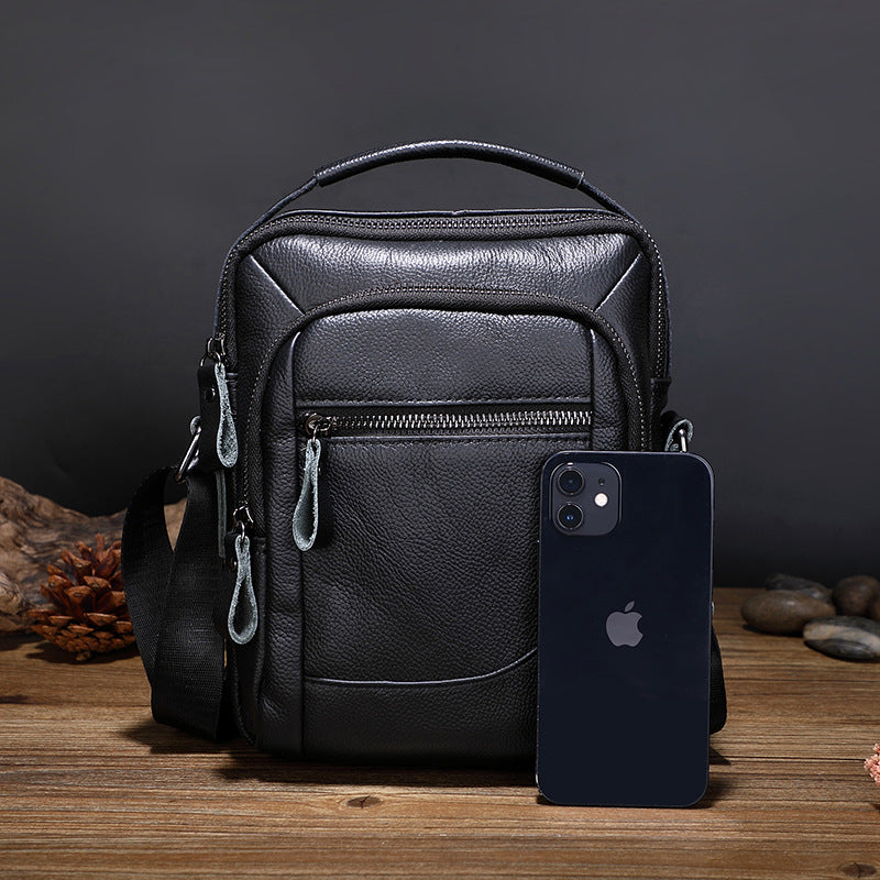 Men's Household Genuine Leather Business Multifunction Soft Men's Shoulder Bags