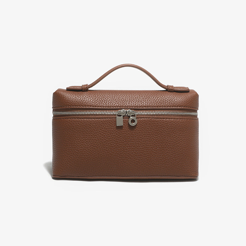 Women's Genuine Leather Lunch Box Kelly Lychee Handbags