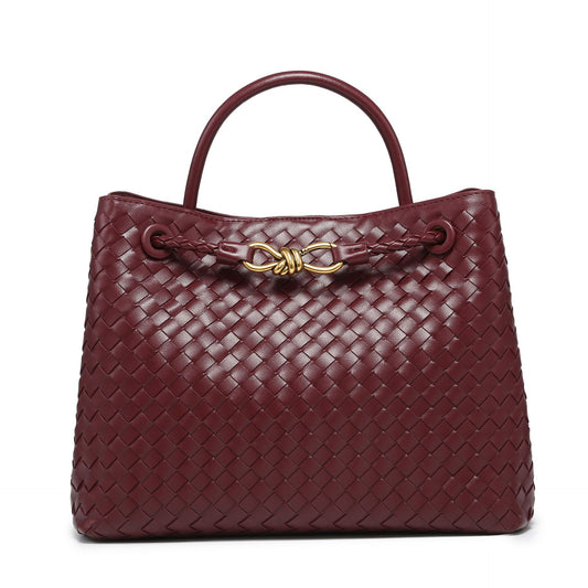 Woven Metal Cord Fastener Large Capacity Crossbody Bags