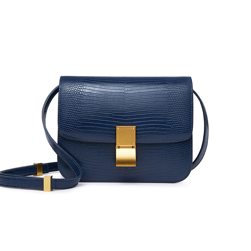 Women's High Quality Genuine Leather Lizard Pattern Crossbody Bags
