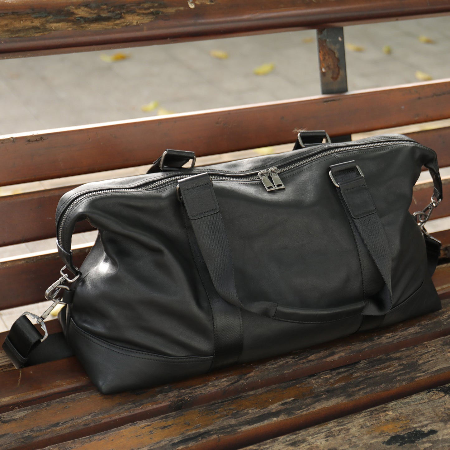 Men's Leather Large Capacity Short-distance Business Trip Travel Bags