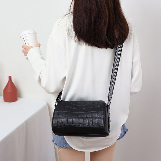 Women's Summer Trendy Leather Fashion Wide Strap Crossbody Bags