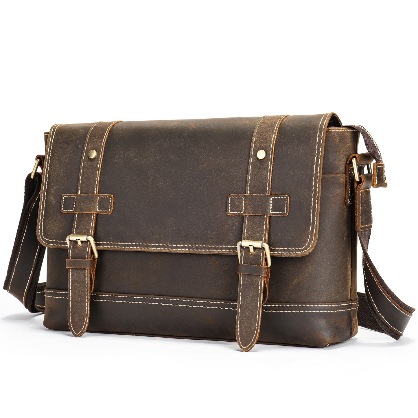 Men's Crazy Horse Leather Retro First Layer Bags