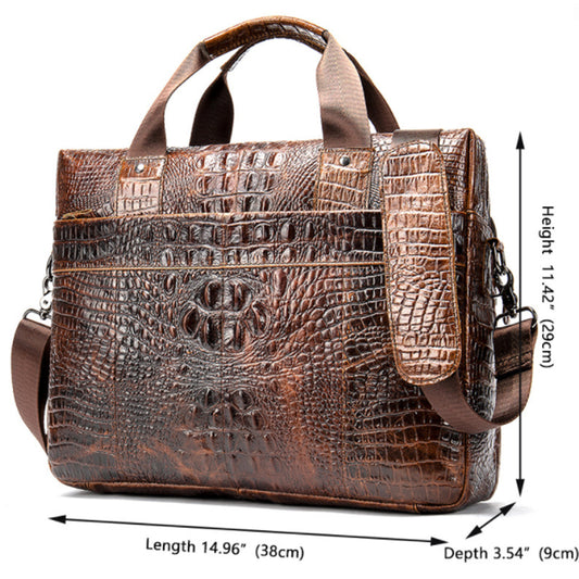Men's Computer Crocodile Pattern Business Gentleman Fashion Men's Briefcases
