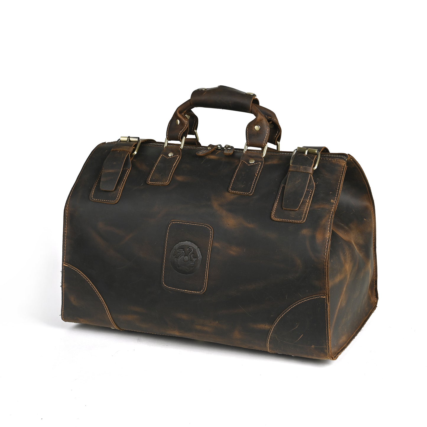 Men's Crazy Horse Skin Cowhide Original Retro Travel Bags