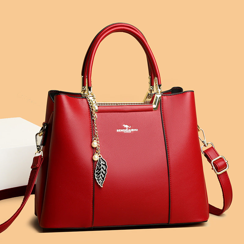 Women's Mother Soft Leather Large Capacity Handbags