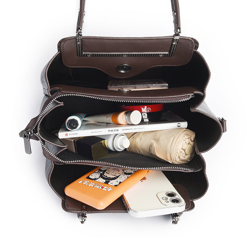 Women's Embossed Large Capacity Mom High-grade Temperament Bags