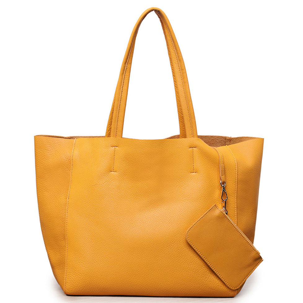 Women's Milled Cowhide Large Capacity Soft Leather Tote Bags