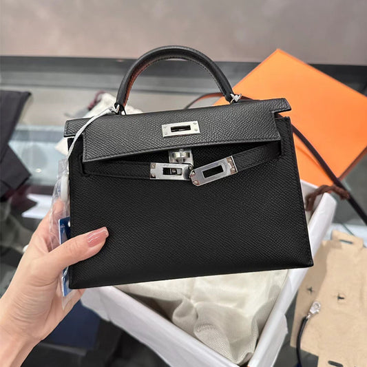 Women's Second Generation Cow Leather Fashion Kelly Shoulder Bags
