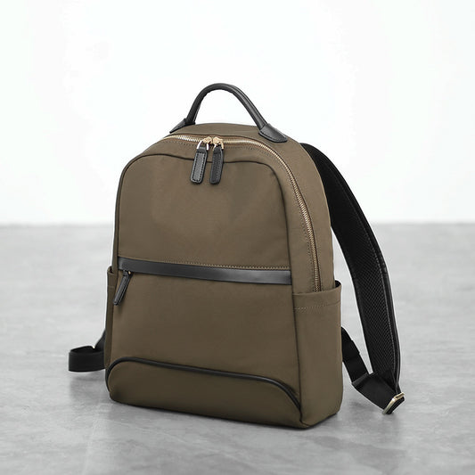 Oxford Cloth With Cowhide Large Capacity Backpacks