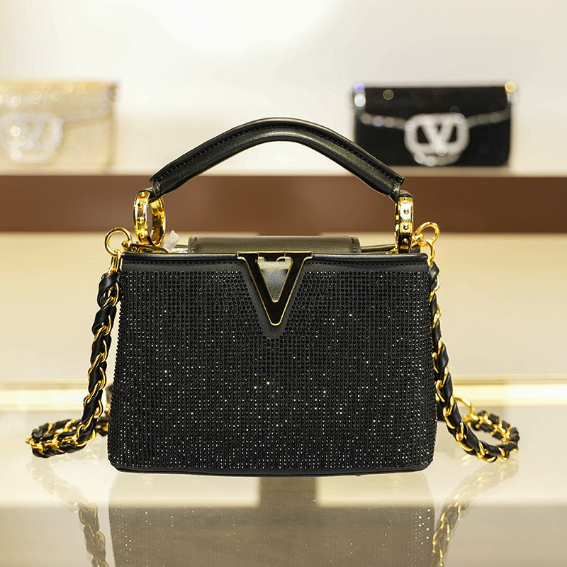 Women's Graceful Chaise Retro Diamonds Fashion Crossbody Bags