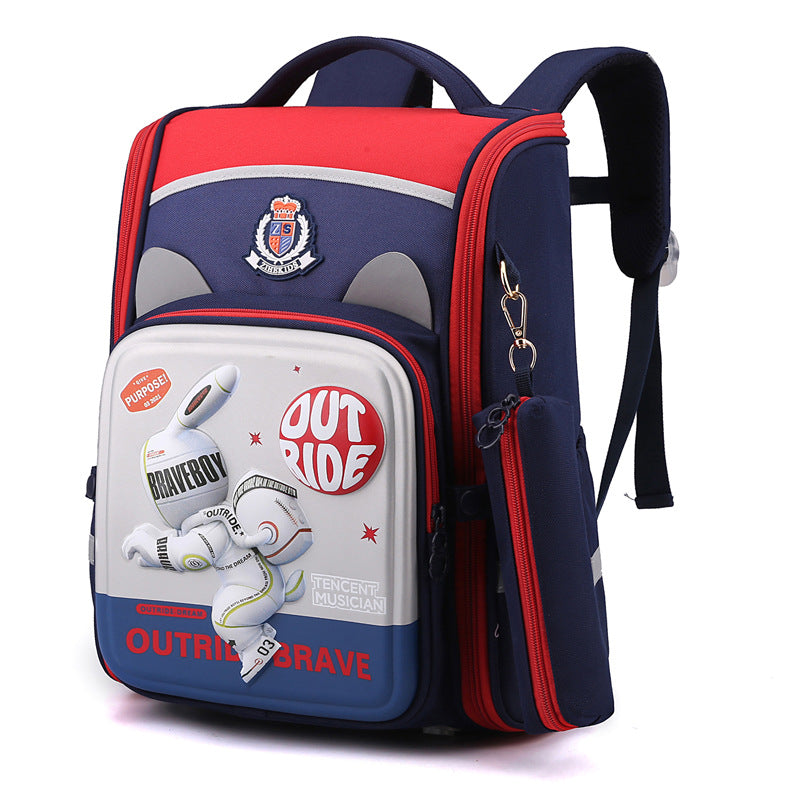 Natural Fish For Boys Lightweight Astronaut Elementary School Students' Schoolbags