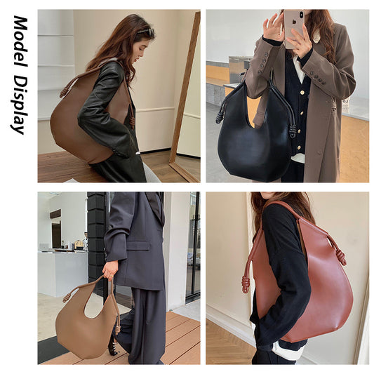 Women's Genuine Leather Underarm Autumn Large Capacity Solid Armpit Bags