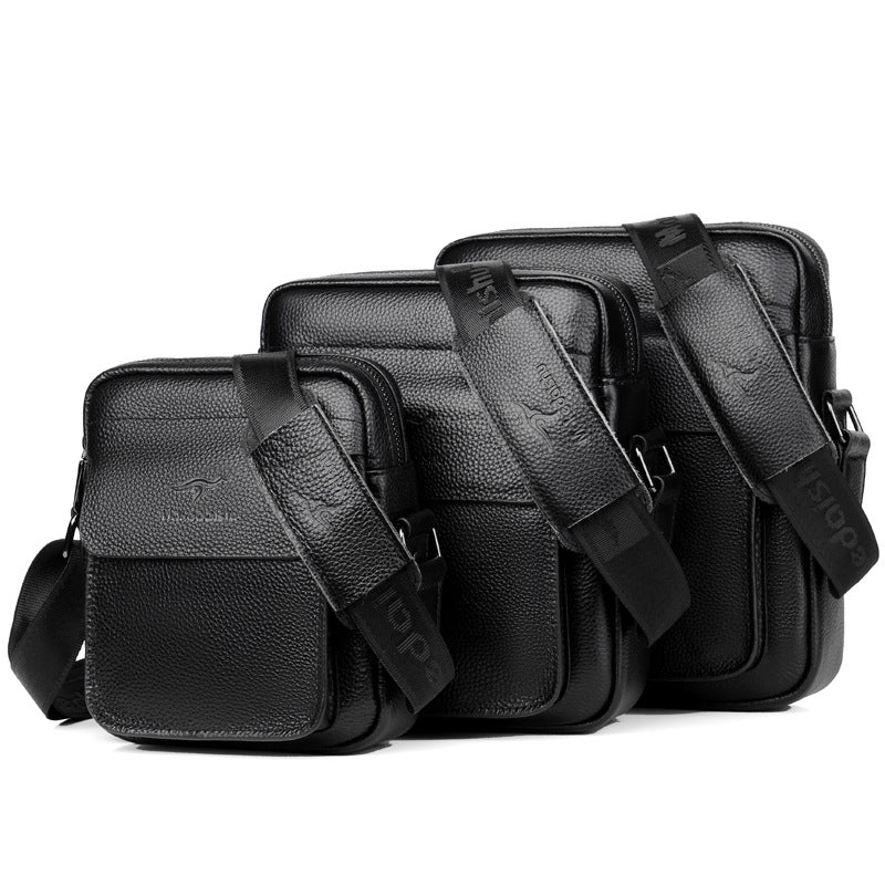 Men's First Layer Cowhide Genuine Leather Business Men's Messenger Bags