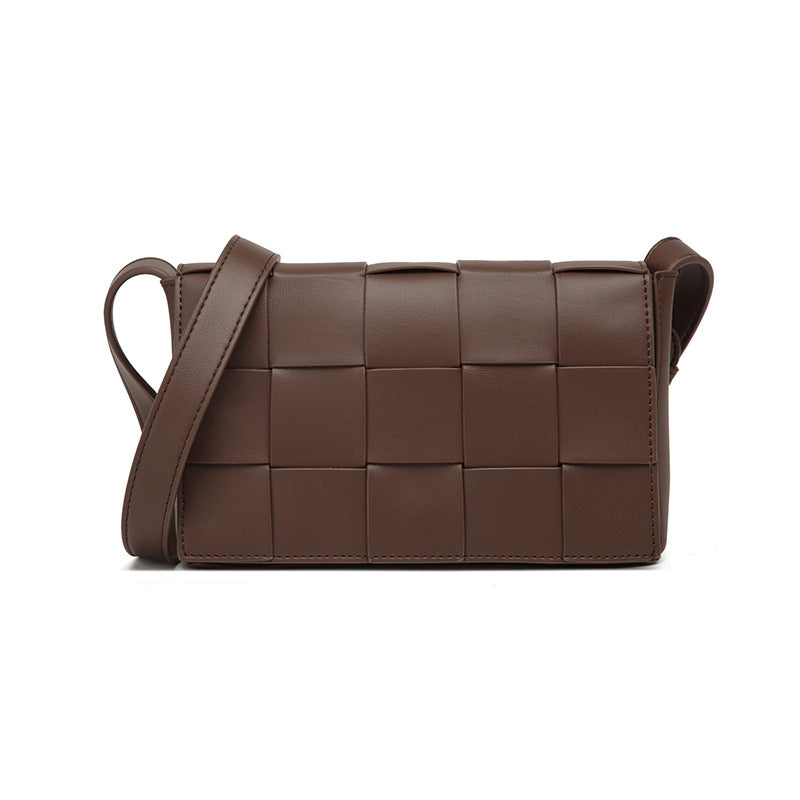 Men's Woven Fashion Entry Lux Plaid Crossbody Bags