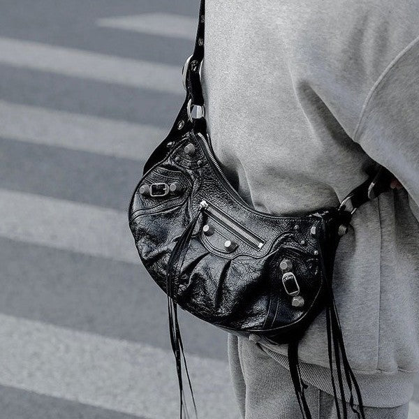 Women's Underarm Rivet Tassel Three-in-one January Tooth Crossbody Bags